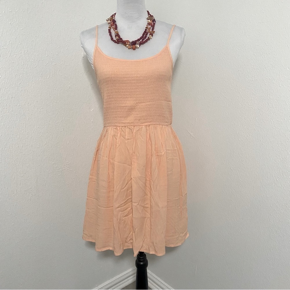 Forever21 Fit & Flare Cami Mini Dress Ribbed Top NWT Size M Color Peach